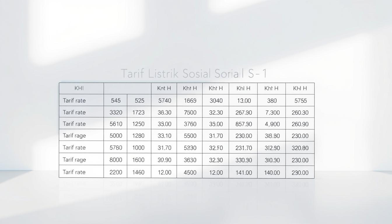 Tarif Listrik Sosial S-1 per kwh