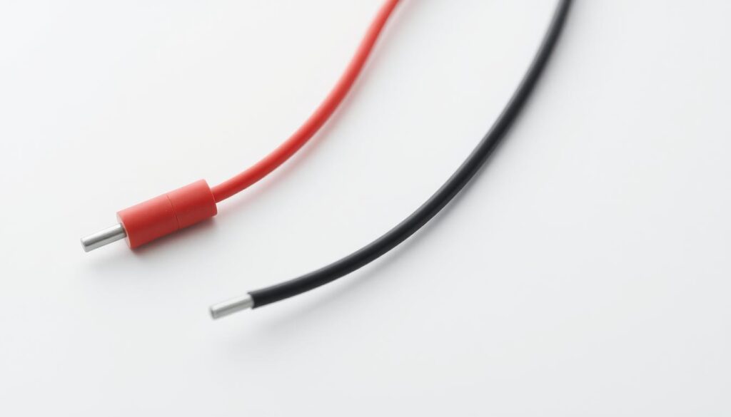 kasus khusus kabel berwarna hitam dan merah