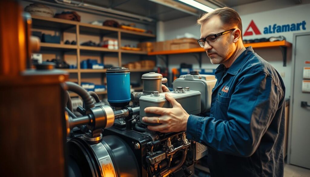 perawatan genset alfamart